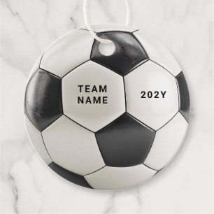 Soccer Ball Favor Tags   Custom Team Name Gift Tag