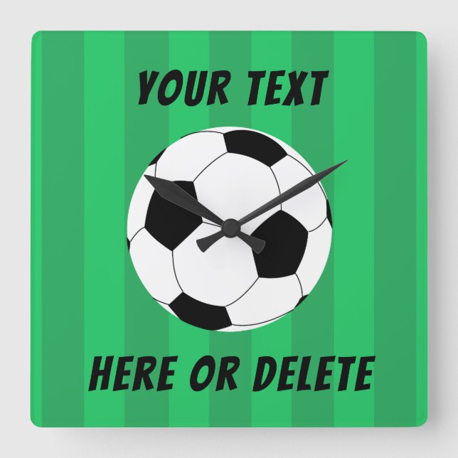 Soccer Ball Field Sports  Square Wall Clock (Front)