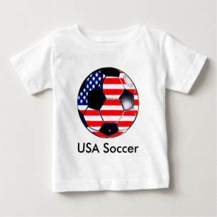 Soccer Ball Flag-USA Soccer The MUSEUM Gifts Baby T-Shirt