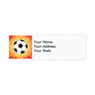 soccer ball flames design
