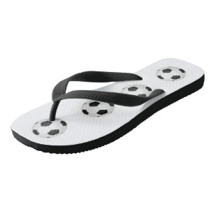 Soccer ball flip flops by DAL