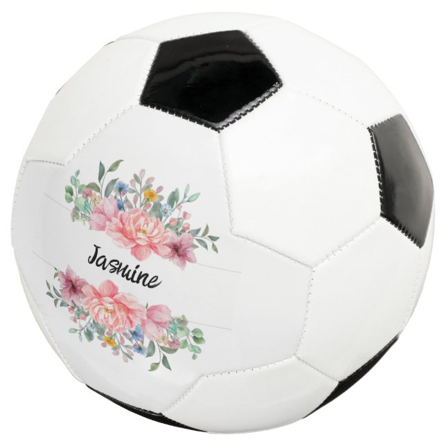Soccer Ball Floral Rose (Three Quarter)