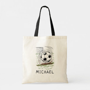 Soccer Ball Football Add Your Name Personalized Tote Bag