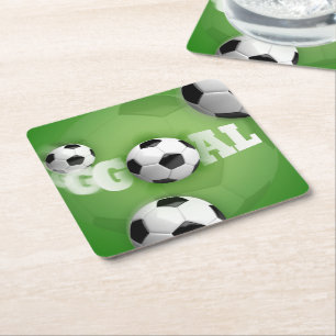 Soccer Ball Football Goal - Paper Coaster