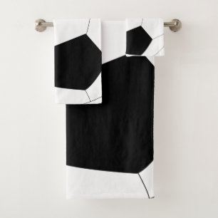 Soccer Ball Football Illustration Bath Towel Set