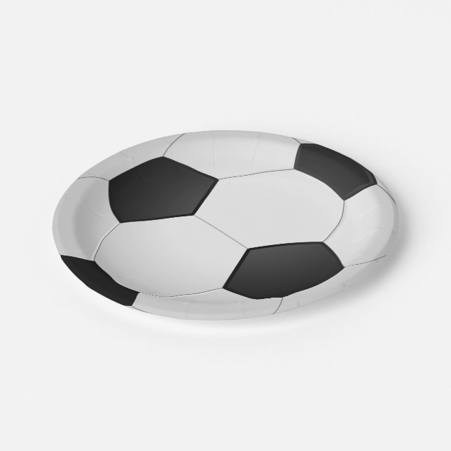 Soccer Ball Football Illustration Paper Plate (Angled)