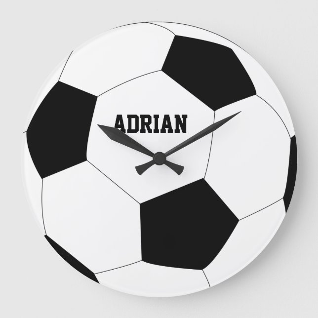 Soccer Ball Football Personalized Large Clock (Front)