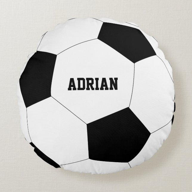 Soccer Ball Football Personalized   Round Pillow (Front)