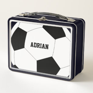Soccer Ball Football Personalized School Metal Lunch Box