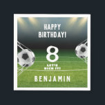 Soccer Ball Football Sports Kids Birthday  Napkin<br><div class="desc">Soccer Ball Football Sports Kids Birthday Paper napkins</div>