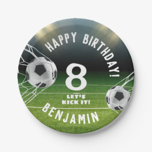 Soccer Ball Football Sports Kids Birthday  Paper Plate