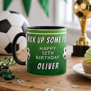 Soccer Ball Football Sports Kids Birthday Two-Tone Coffee Mug
