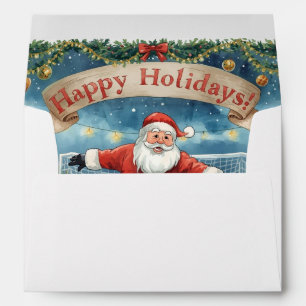 Soccer Ball for Christmas with Santa Claus Envelope