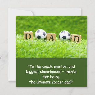 Soccer Ball for Dad on Father's Day    Holiday Card