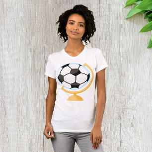 Soccer Ball Globe Womens T-Shirt