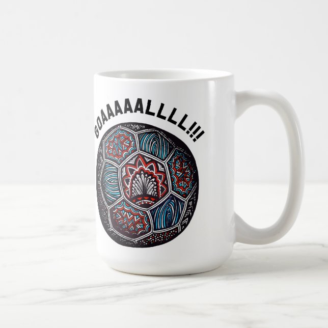 Soccer Ball GOAL Coffee Mug (Right)