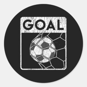 Soccer Ball Goal Funny Player Sports Game Boys Gir Classic Round Sticker