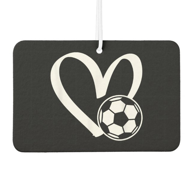 Soccer Ball Heart Air Freshener (Front)