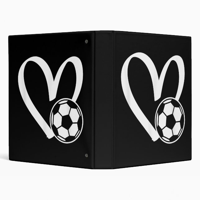 Soccer Ball Heart Binder (Background)