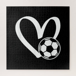 Soccer Ball Heart Jigsaw Puzzle