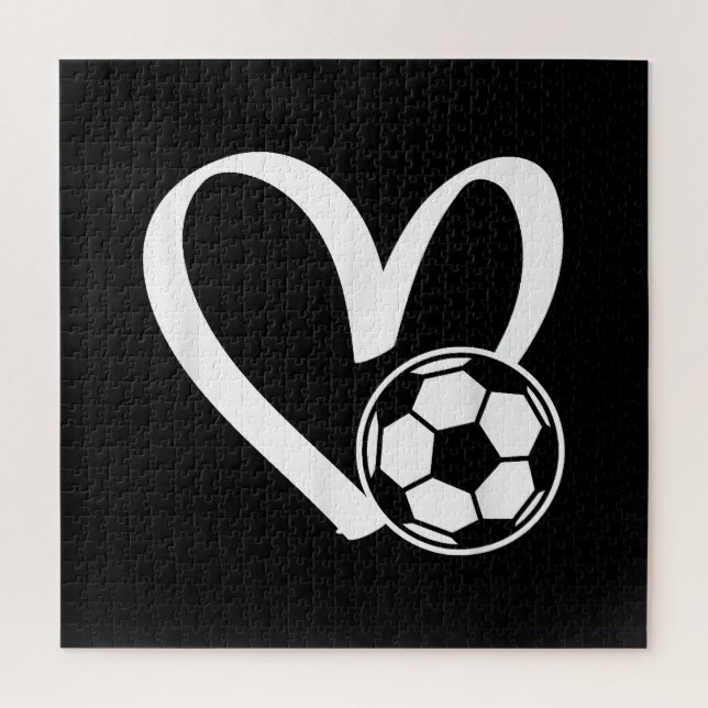 Soccer Ball Heart Jigsaw Puzzle (Vertical)