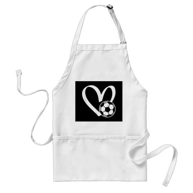 Soccer Ball Heart Standard Apron (Front)