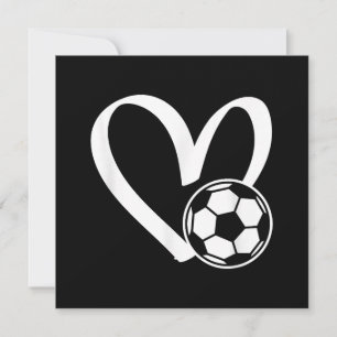 Soccer Ball Heart Thank You Card