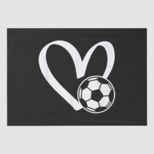 Soccer Ball Heart Tissue Paper