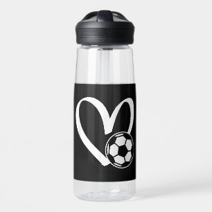 Soccer Ball Heart Water Bottle