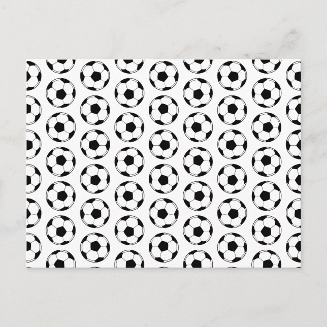 Soccer Ball Icons CUSTOM BACKGROUND COLOR Postcard (Front)