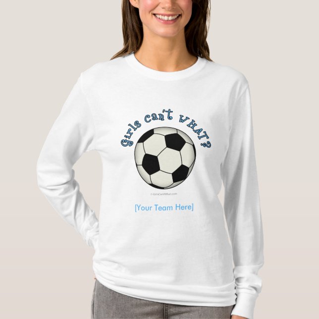 Soccer Ball in Black T-Shirt (Front)