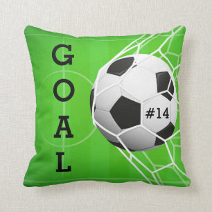 Soccer Ball in Net - GOAL Throw Pillow
