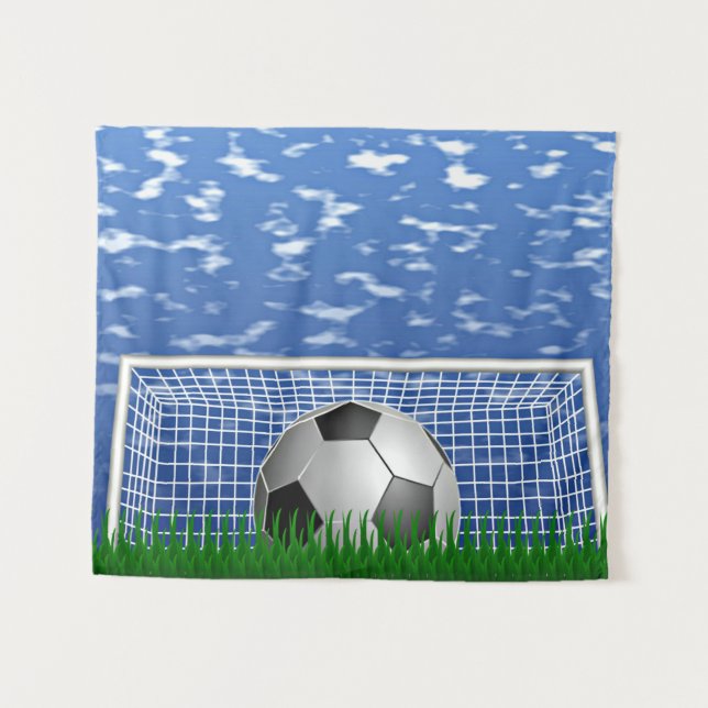 Soccer Ball in Net Tapestry (Front (Horizontal))