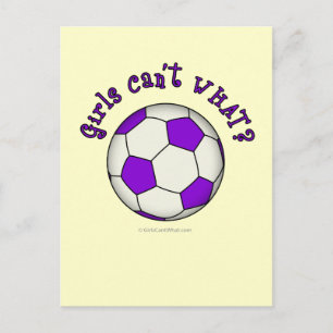 Soccer Ball in Purple Postcard