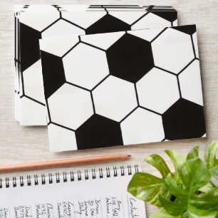 Soccer Ball Inspired Pattern Geometric Print Envelope