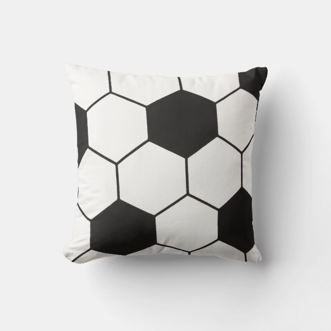 Soccer Ball Inspired Pattern Geometric Print  Throw Pillow (Front)