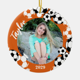 Soccer Ball Keepsake Ceramic Ornament