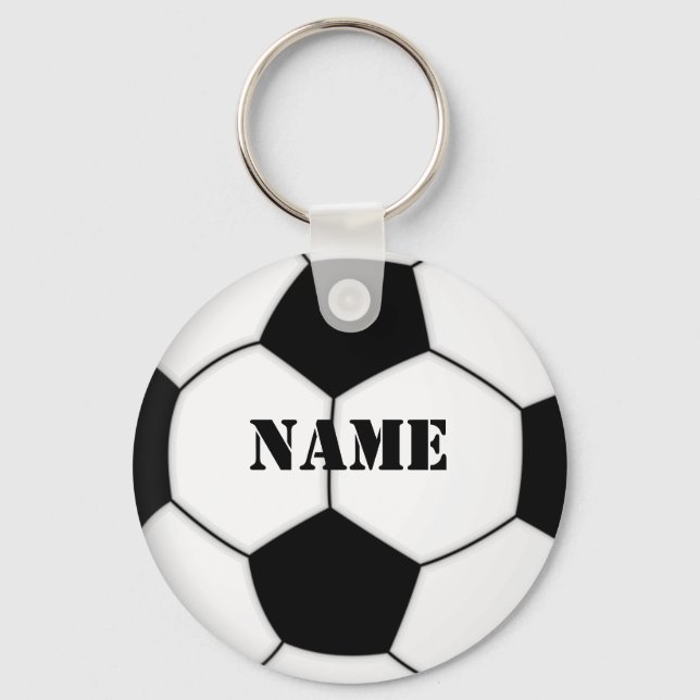 SOCCER BALL KEYCHAIN personalize with name (Front)
