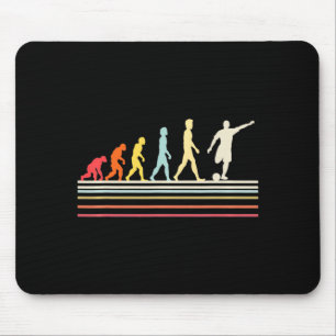 Soccer Ball Kick Human Evolution Retro Vintage Sty Mouse Pad