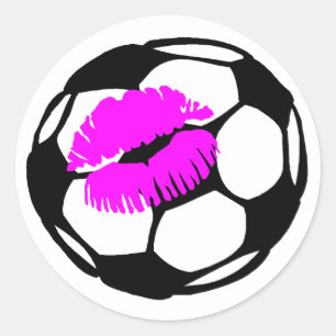 Soccer Ball (Kiss) Classic Round Sticker