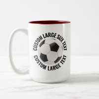 Soccer Ball & Large Text MAROON 15oz Custom
