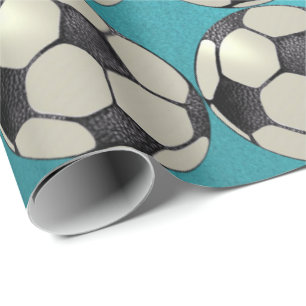 Soccer Ball / Light Sky Blue 1 Wrapping Paper