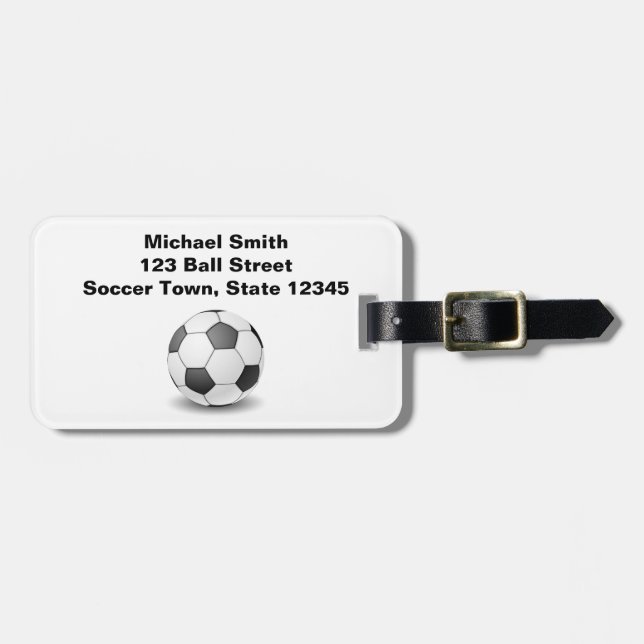 SOCCER ball Luggage Tag (Front Horizontal)