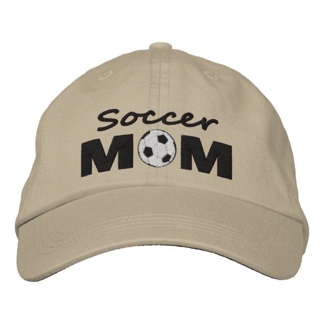 Soccer Ball Mom Embroidered Cap (Front)