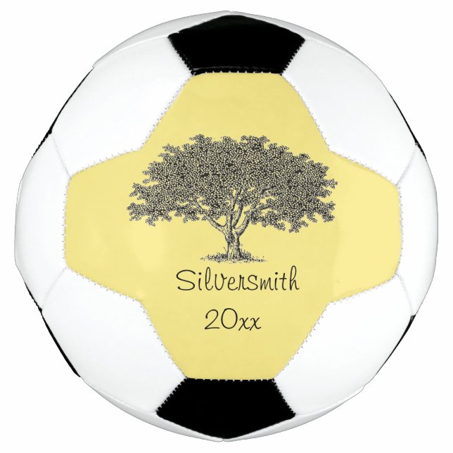 Soccer Ball - Name and Date with Family Tree (Front)