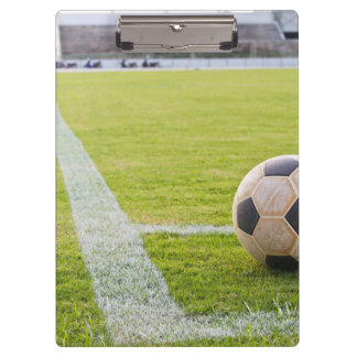 Soccer Ball on Field Line Clipboard