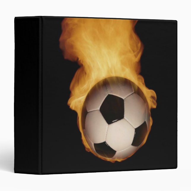 Soccer Ball On Fire Avery Binder (Front/Spine)