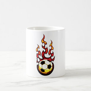Soccer Ball On Fire Coffee Mug
