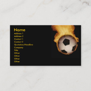 Soccer Ball On Fire Profile Card
