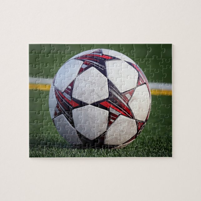 Soccer Ball on Grass Jigsaw Puzzle (Horizontal)